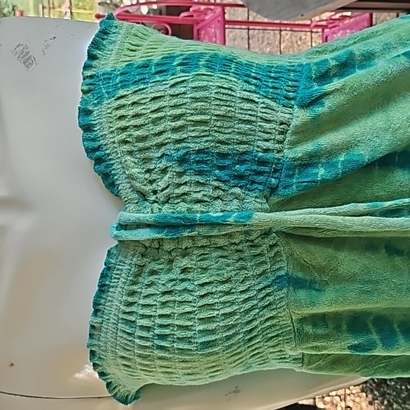 Cute stretchy swimming cover up terry towel dress sundress size small - Picture 2 of 7